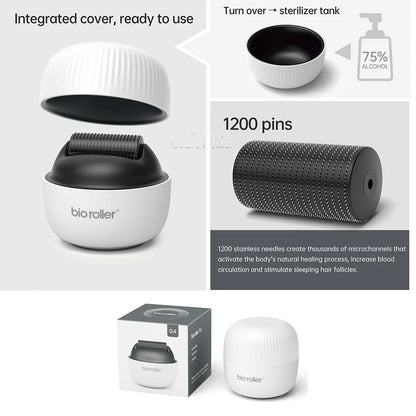 Bio Roller product with packaging and features highlighted on a white background